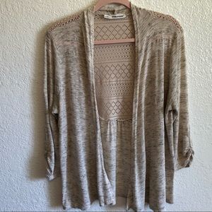 MAURICES Lace & Knit Cardigan/Duster 2X
